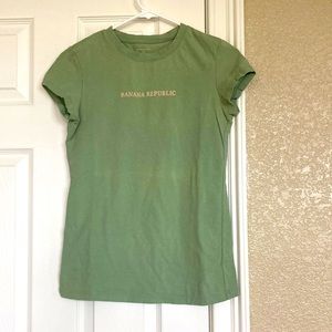 Banana Republic Sage Green Tee Shirt